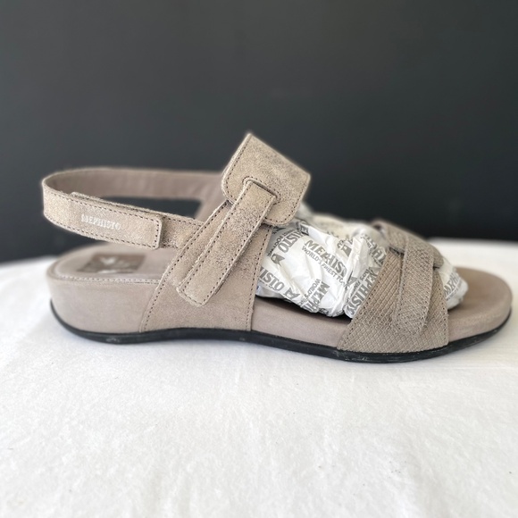 MEPHISTO Womens Sandals Jemila in Dark Taupe Leather Adjustable EXC Sz 9 US - Picture 4 of 13